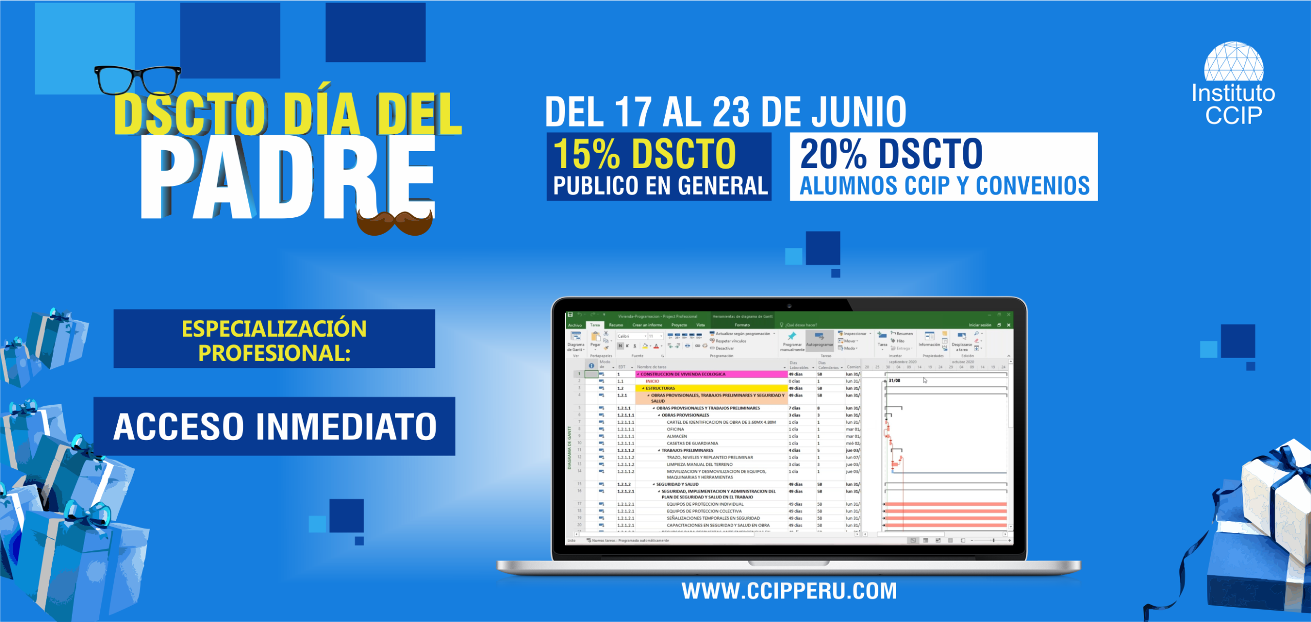 Programación, costos, presupuestos, valorizaciones y liquidaciones de obras