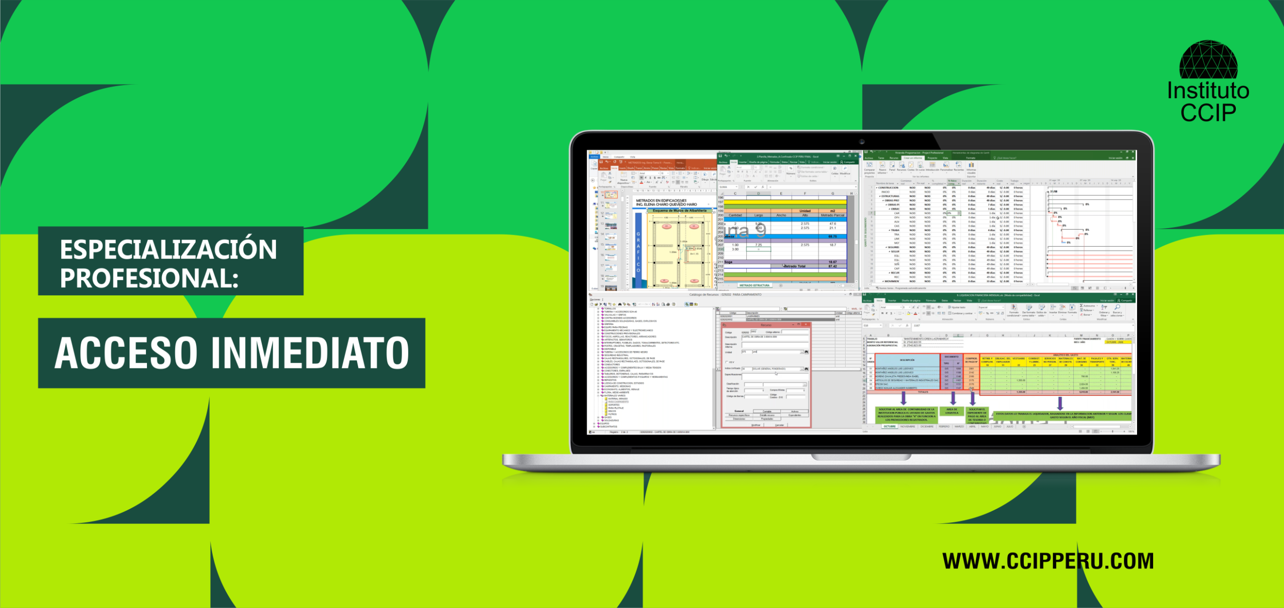 Programación, metrados, costos, presupuestos, valorizaciones y liquidaciones de obras