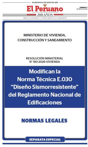 Norma Técnica E.030 “Diseño Sismorresistente” del Reglamento Nacional de Edificaciones
